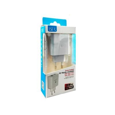 Adaptador Carga Rápida Con Puerto Tipo C y USB A 35W
